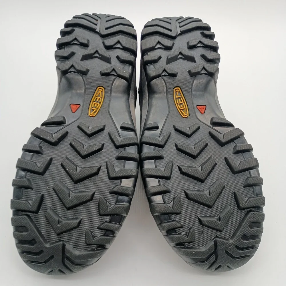 Keen Steens Waterproof‎ Hiking Shoes Mens 9 Brown Grey Leather Low Top